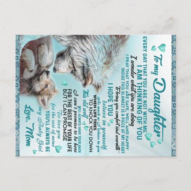 Cartão Postal Ao Meu Presente Da Família Leão Filha, Aniversário (Frente)