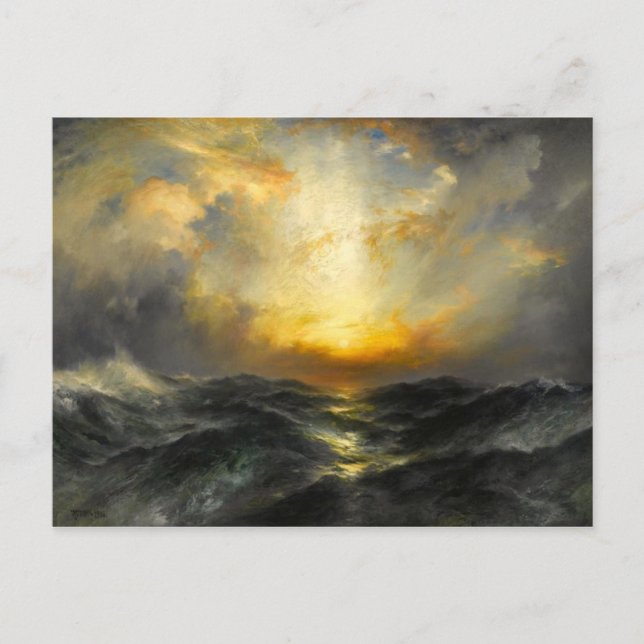 Cartão Postal Ao Sol no Oceano (Frente)