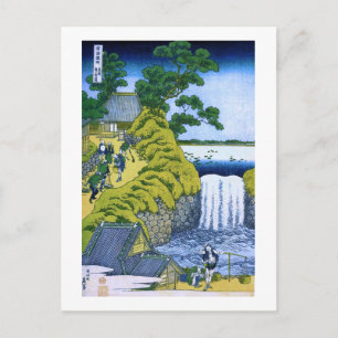 Cartão Postal Aoigaoka Waterfall no Edo Hokusai Fine Art