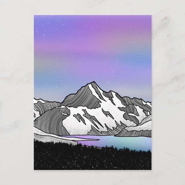 Cartão Postal Aoraki Monte Cook NZ (Frente)