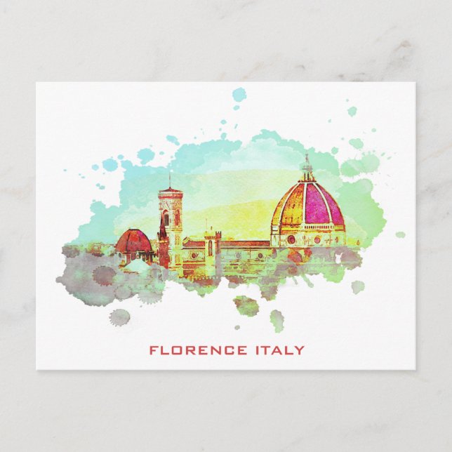 Cartão Postal *~* AP12 Florence Itália Firenze Italia Artsy (Frente)