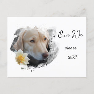 Cartão Postal *~* AP61 Podemos Conversar - Flor de Retriever Lab