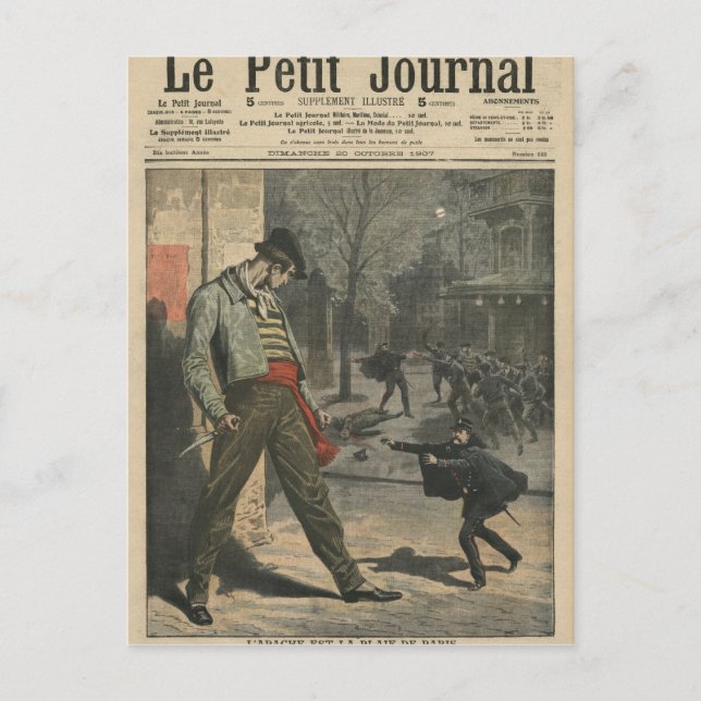 Cartão Postal Apache é um incômodo para Paris (Frente)