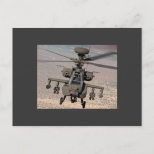 Cartão Postal Apache Helicopter Air Wings Destinage
