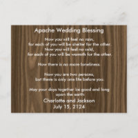 Apache Wedding Bbenção de Grãos de Madeira Escura