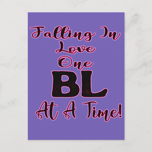 Cartão Postal Apaixonando Um BL De Cada Vez (Frente)