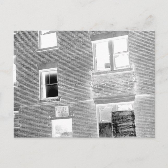 Cartão Postal Apartamento abandonado para o aluguel - negativo (Frente)