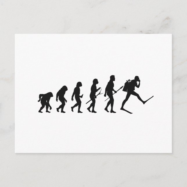 Cartão Postal Ape Man Evolution Diver (Frente)