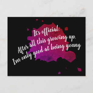 Cartão Postal Apenas bom em ser jovem