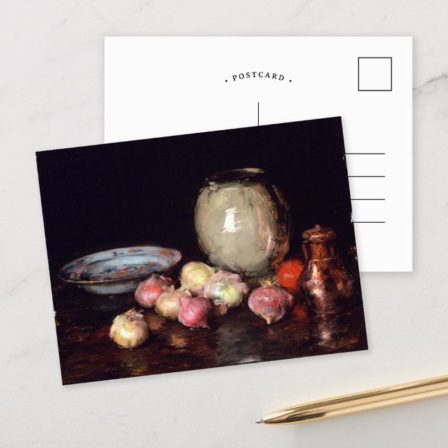 Cartão Postal Apenas cebolas | William Merritt Chase (Criador carregado)