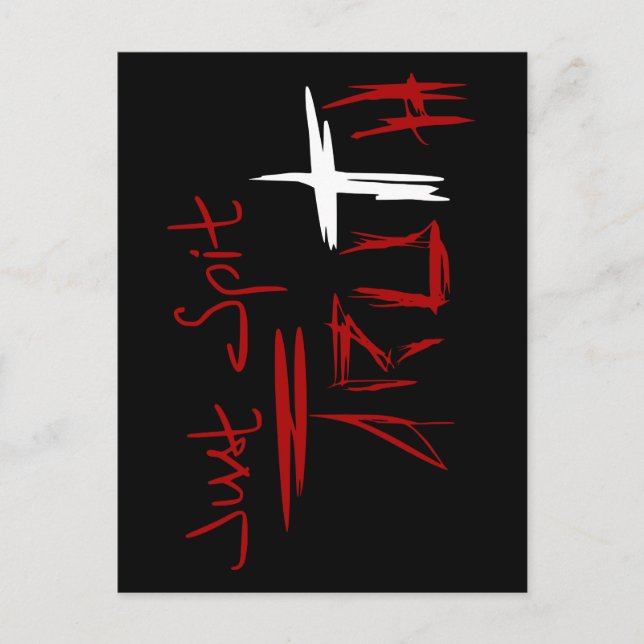 Cartão Postal Apenas cuspe a verdade (Frente)