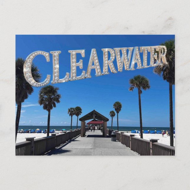 Cartão postal apenas de Clearwater Beach (Frente)