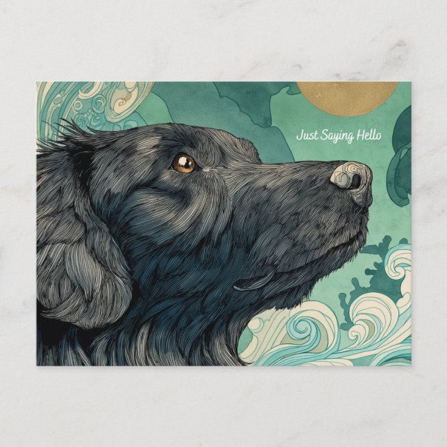 Cartão Postal Apenas Dizendo Cartão-Postal de Cachorro (Frente)