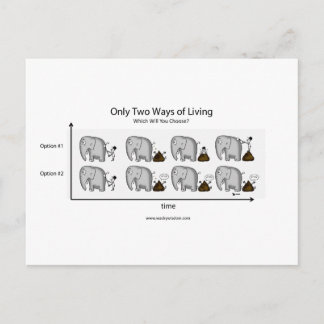 Cartão Postal Apenas duas formas de vida