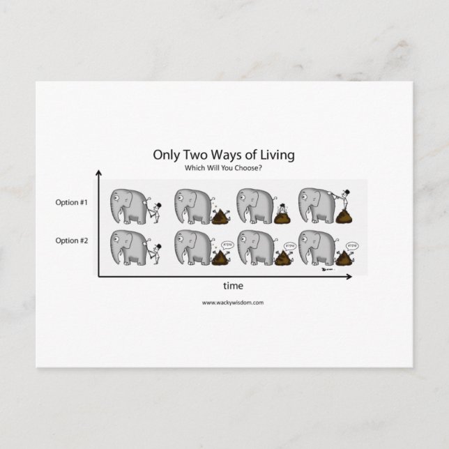 Cartão Postal Apenas duas formas de vida (Frente)