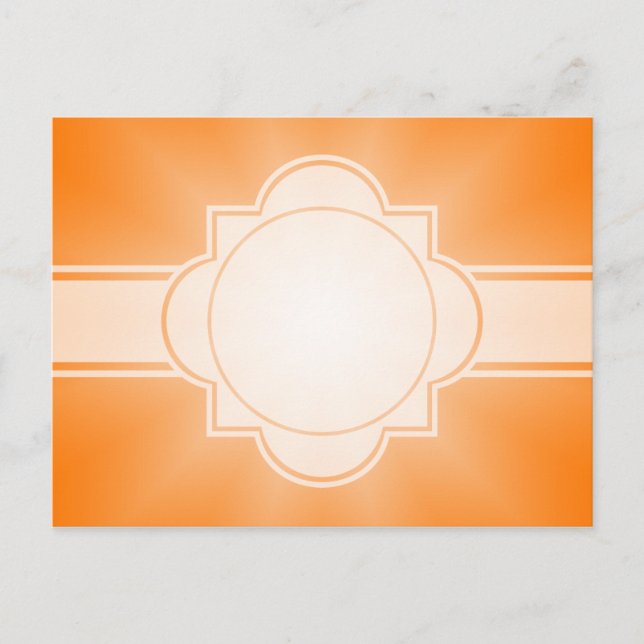 Cartão Postal APENAS gradações de COR - Estrela laranja (Frente)