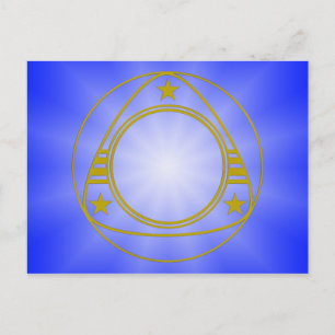 Cartão Postal APENAS gradiente COR - estrela azul real