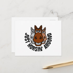 Cartão Postal Apenas Horsin, Cavalo