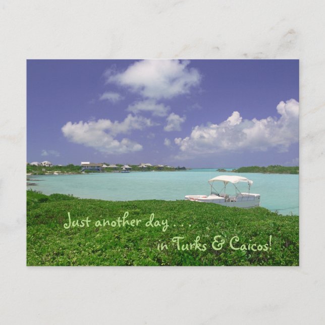 cartão postal/ "Apenas mais um dia em turcos e Cai (Frente)