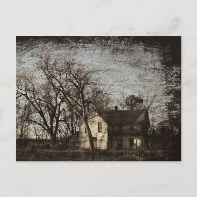 Cartão Postal Apenas Memórias Restam, Casa de Fazenda Abandonada (Frente)