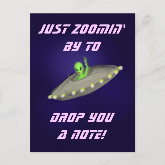 Cartão Postal Apenas passando para deixar um bilhete v2 -postcar (Frente)