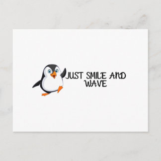 Cartão Postal apenas sorriso e onda