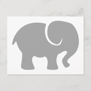 Cartão Postal Apenas um Elefante Cinza