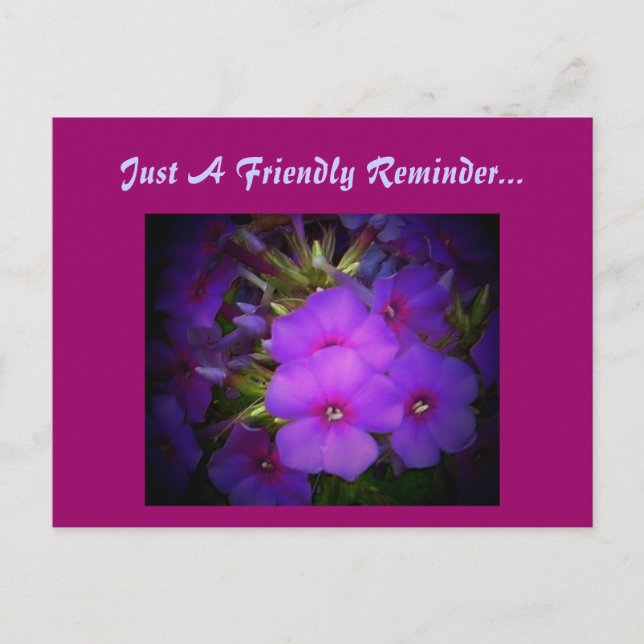 Cartão Postal Apenas Um Lembrete Amigável...Cartão Postal (Frente)