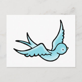 Cartão Postal Apenas um pequeno pássaro azul
