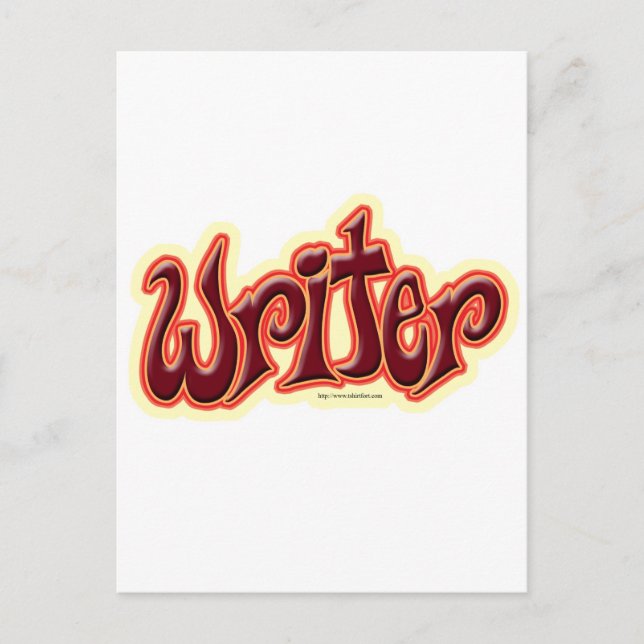 Cartão Postal Apenas um Vermelho Escritor (Frente)