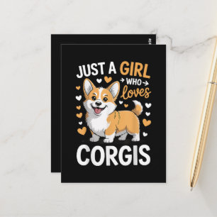 Cartão Postal Apenas Uma Garota Que Ama Corgis