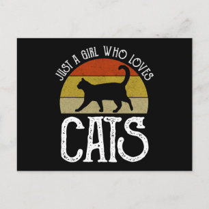 Cartão Postal Apenas Uma Garota Que Ama Gatos