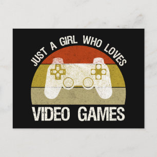 Cartão Postal Apenas Uma Garota Que Ama Video Games