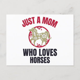 CARTÃO POSTAL APENAS UMA MÃE QUE ADORA CAVALOS