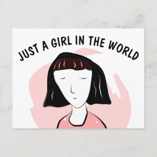 CARTÃO POSTAL APENAS UMA MENINA NO MUNDO EMO GIRL POSTCARDS