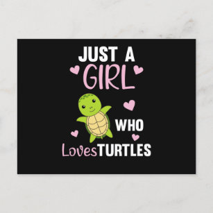 Cartão Postal Apenas Uma Menina Que Ama Tartarugas