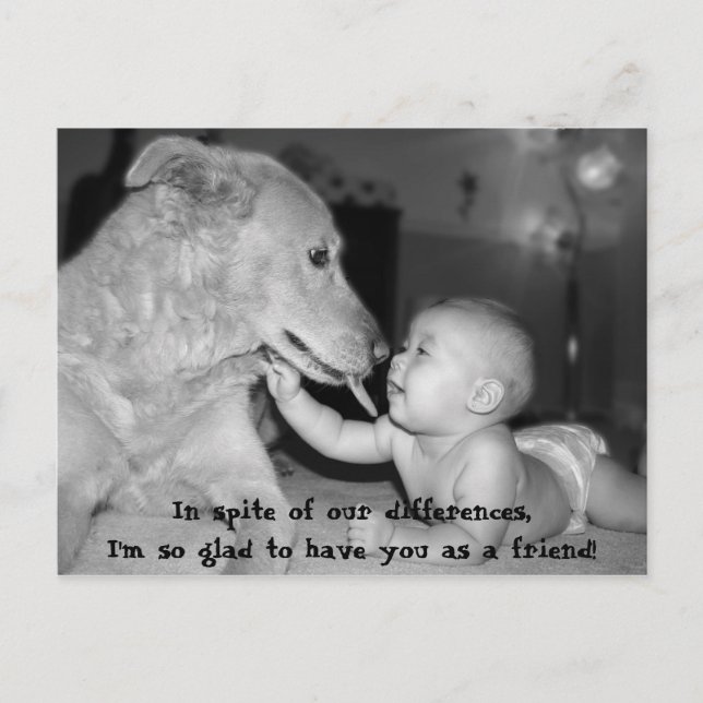 Cartão Postal Apesar das nossas diferenças, eu sou tão... (Frente)