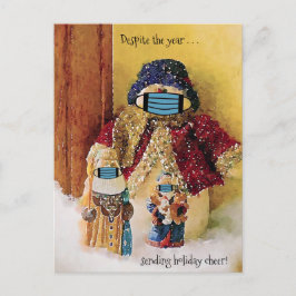 Cartão Postal Apesar do ano de envio de Papais noeis alegres de