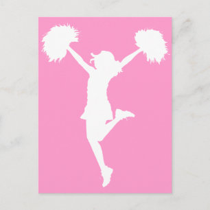 Cartão Postal Aplausos de cheerleader com plano de fundo persona