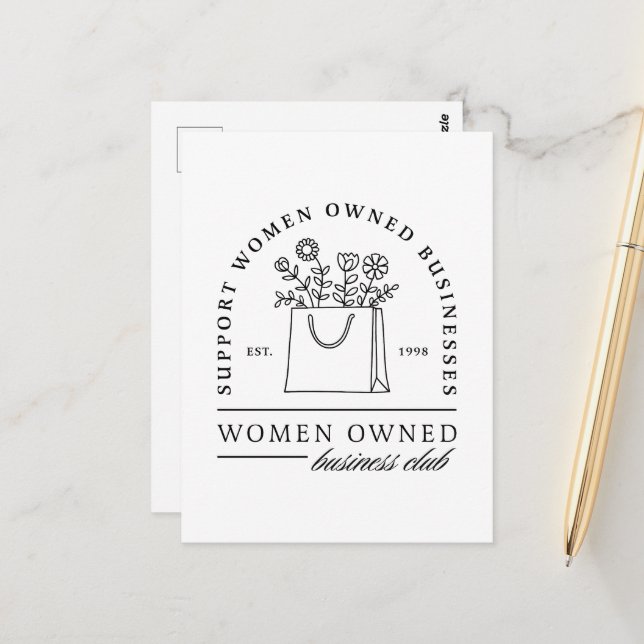 Cartão Postal Apoiar as empresas detidas por mulheres na estétic (Frente/Verso In Situ)