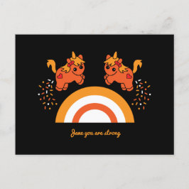 Cartão Postal Apoiar as raparigas com consciência da saúde menta