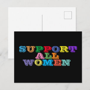 Cartão Postal Apoiar todas as mulheres