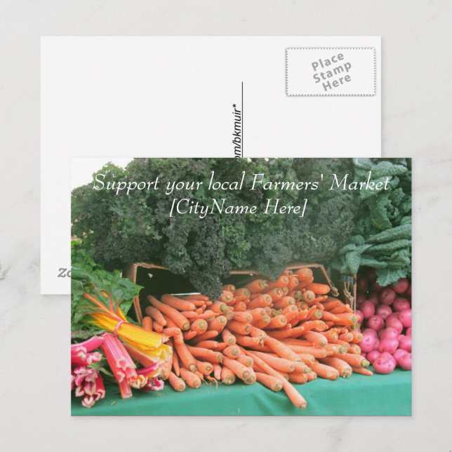 Cartão postal - Apoie o Mercado dos Produtores - C (Frente/Verso)