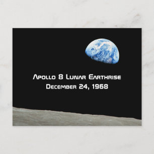 Cartão Postal Apollo 8, 50º aniversário do Lunar Earthrise
