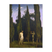 Apollo e Marsyas por Hans Thoma Postcard
