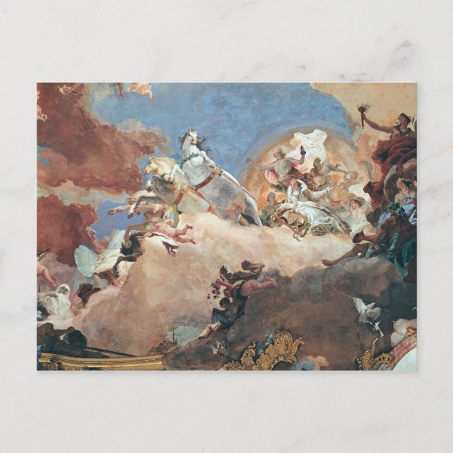 Cartão Postal Apollo em sua carruagem solar dirigindo Beatrice I (Frente)