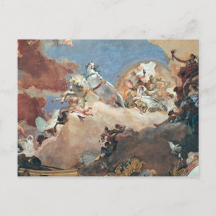 Cartão Postal Apollo em sua carruagem solar dirigindo Beatrice I