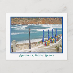 CARTÃO POSTAL APOLLONAS BEACH, NAXOS ISLAND, GRÉCIA