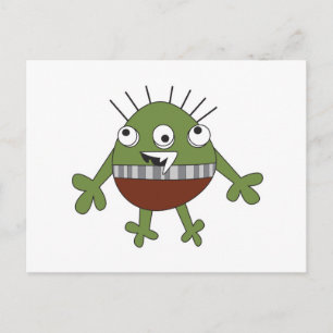 Cartão Postal aponte o monstro verde pateta