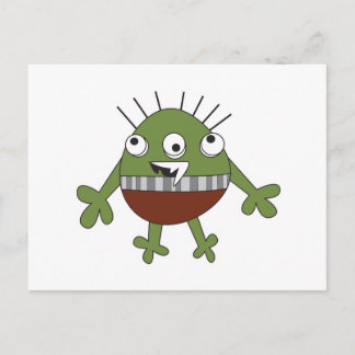 Cartão Postal aponte o monstro verde pateta